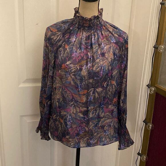 Rebecca Taylor 100% silk blouse, size 0 - Picture 3 of 11